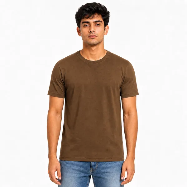 Brown_And_Maroon_Cotton_Premium_Round_Neck_T_Shirt_For_Men_Pack_Of_2