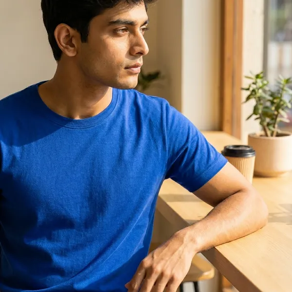 Blue_Cotton_Premium_Round_Neck_T_Shirt_For_Men