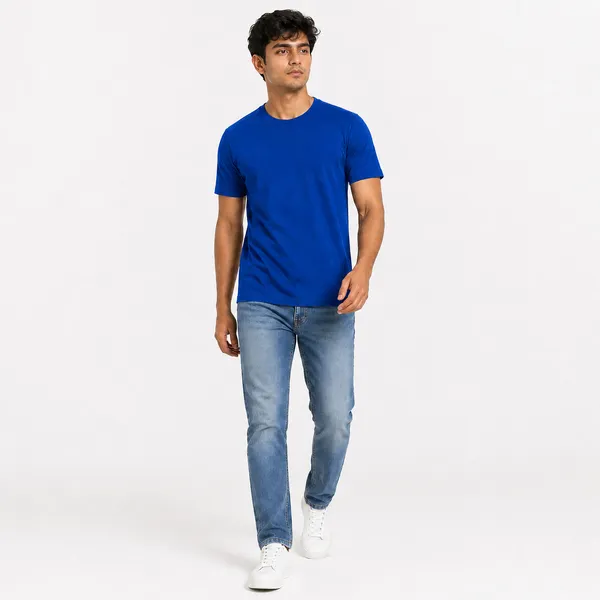 Blue_Cotton_Premium_Round_Neck_T_Shirt_For_Men