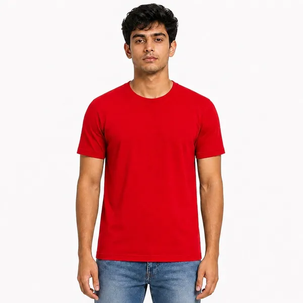 Red_Cotton_Premium_Round_Neck_T_Shirt_For_Men