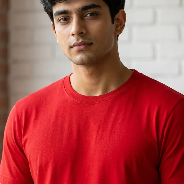 Red_Cotton_Premium_Round_Neck_T_Shirt_For_Men