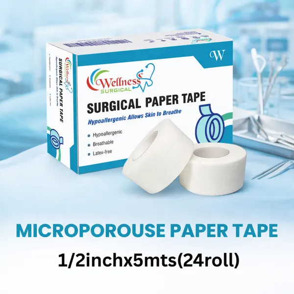 Microporous_Paper_Tape_1/2Inch_X_5Mts(24Roll)_Set_Of_1