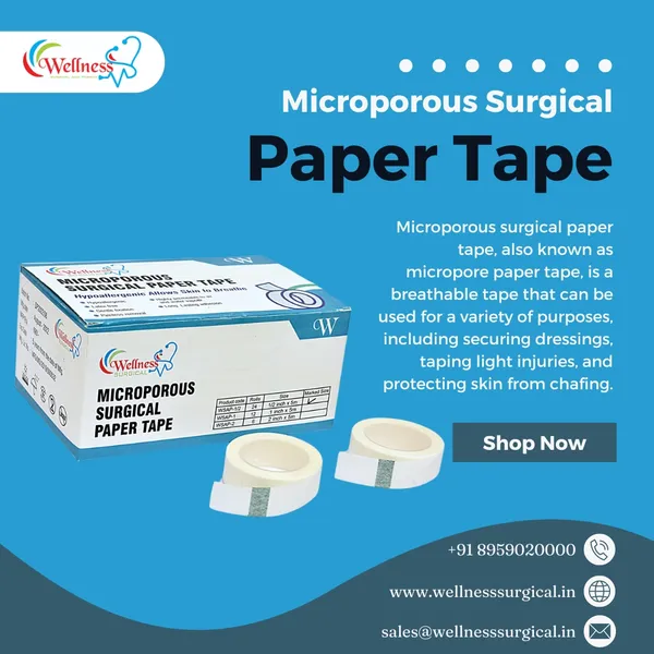 Microporous_Paper_Tape_3Inch_X_9Mts(4Roll)_Set_Of_1