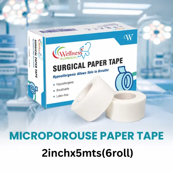 Microporous_Paper_Tape_2Inch_X_5Mts(6Roll)_Set_Of_1