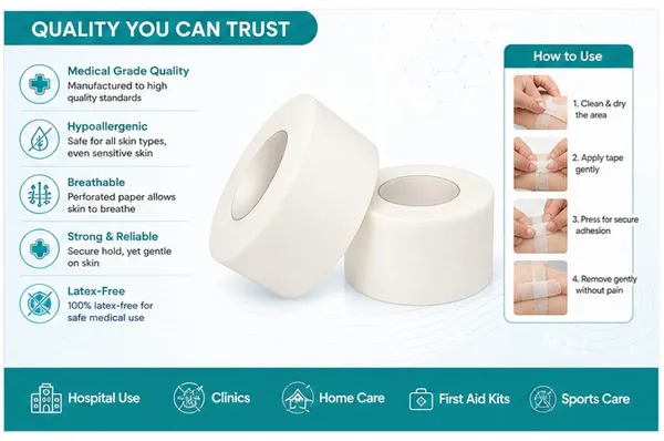 Microporous_Paper_Tape_2Inch_X_5Mts(6Roll)_Set_Of_1
