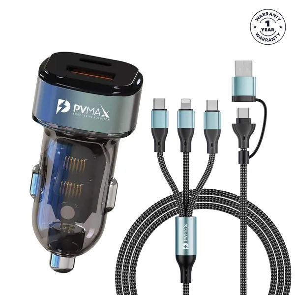 130W_Super_Fast_Car_Charger_with_3_in_2_Fast_Charging_Cable,_Qualcomm_QC_Certified,_100W_USB_+_30W_PD_USB_C_Car_Charger_Adapter,_USB_&_Type_C_Input,_Type_C,_Lightning_&_Micro_USB_Output_for_iPhone,_Samsung,_OnePlus,_Android_&_iOS,_Transparent