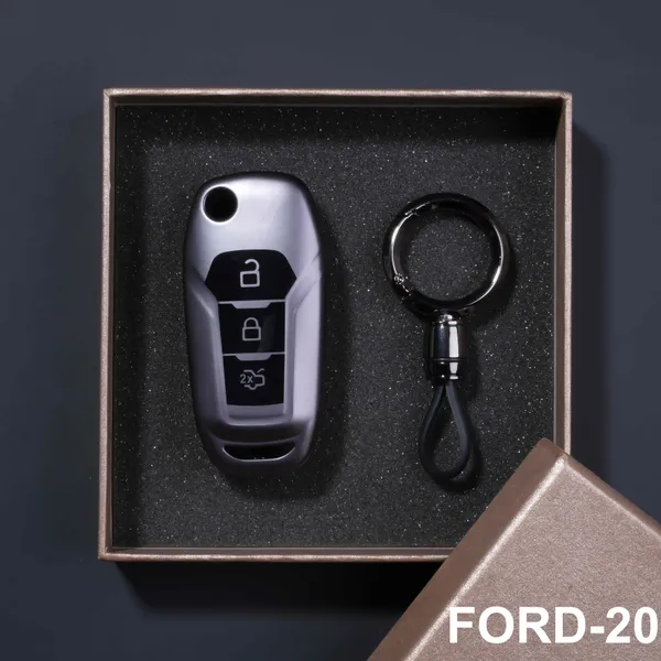 Premium_Tpu_Car_Key_Cover_And_Metal_Keychain(Gunmetal)