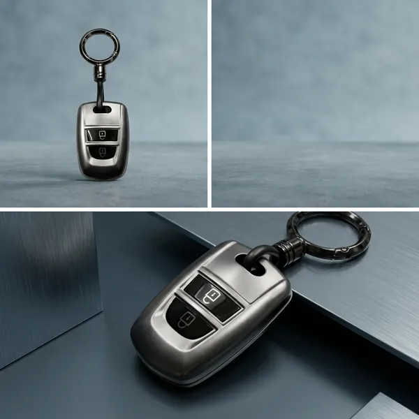 Premium_Tpu_Car_Key_Cover_And_Metal_Keychain(Gunmetal)