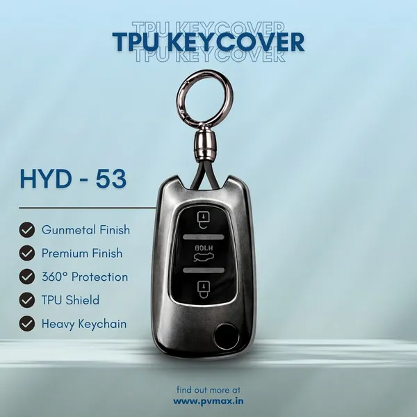 Premium_Tpu_Car_Key_Cover_And_Metal_Keychain(Gunmetal)