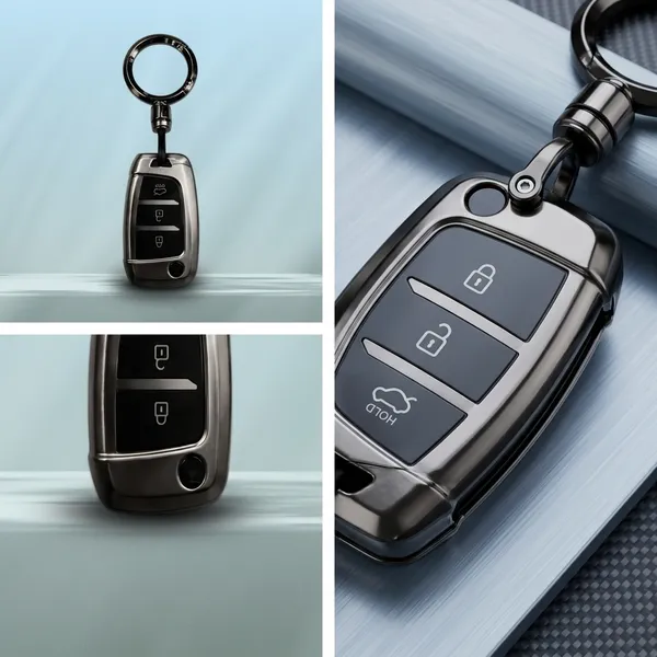 Premium_Tpu_Car_Key_Cover_And_Metal_Keychain(Gunmetal)