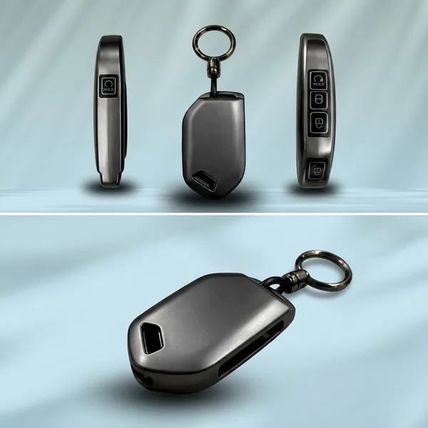 Premium_Tpu_Car_Key_Cover_And_Metal_Keychain(Gunmetal)
