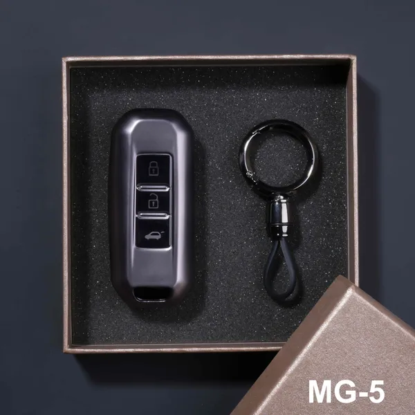 Premium_Tpu_Car_Key_Cover_And_Metal_Keychain(Gunmetal)