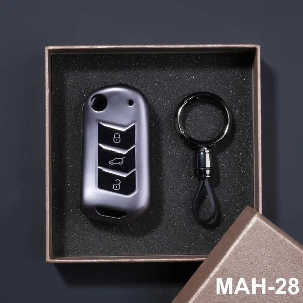Premium_Tpu_Car_Key_Cover_And_Metal_Keychain(Gunmetal)