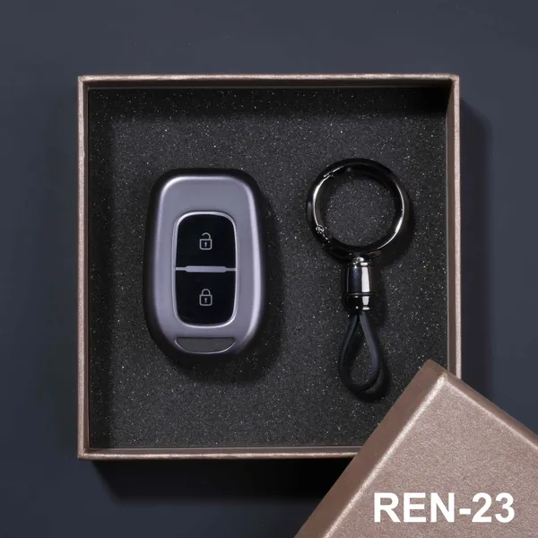 Premium_Tpu_Car_Key_Cover_And_Metal_Keychain(Gunmetal)
