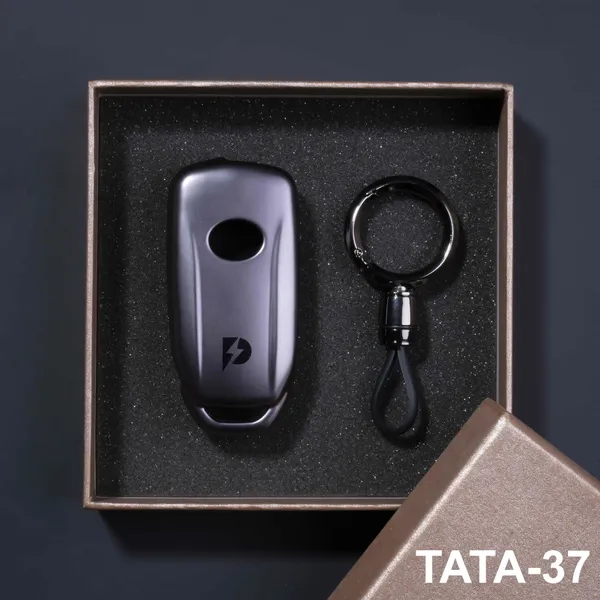 Premium_Tpu_Car_Key_Cover_And_Metal_Keychain(Gunmetal)