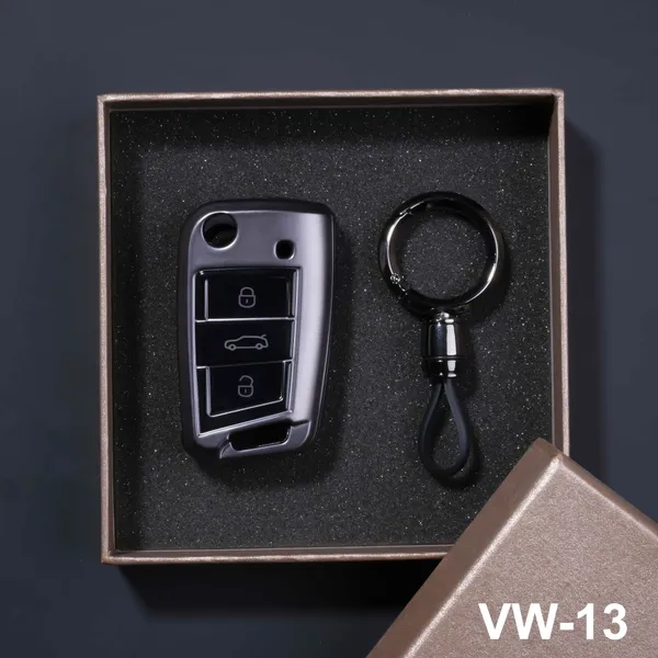 Premium_Tpu_Car_Key_Cover_And_Metal_Keychain(Gunmetal)