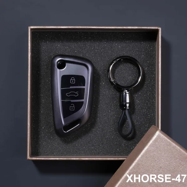 Premium_Tpu_Car_Key_Cover_And_Metal_Keychain(Gunmetal)