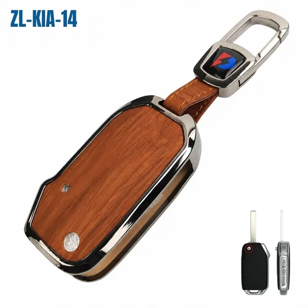 Wooden_Leather_Finish_Metal_Car_Key_Cover_Compatible_with_Kia_Seltos_2023_2024_HTE,_Syros_3_Button_Flip_Key