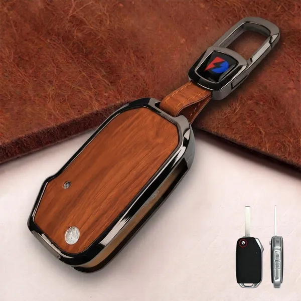 Wooden_Leather_Finish_Metal_Car_Key_Cover_Compatible_with_Kia_Seltos_2023_2024_HTE,_Syros_3_Button_Flip_Key