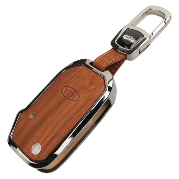Wooden_Leather_Finish_Metal_Car_Key_Cover_Compatible_with_Kia_Seltos_2023_2024_HTE,_Syros_3_Button_Flip_Key