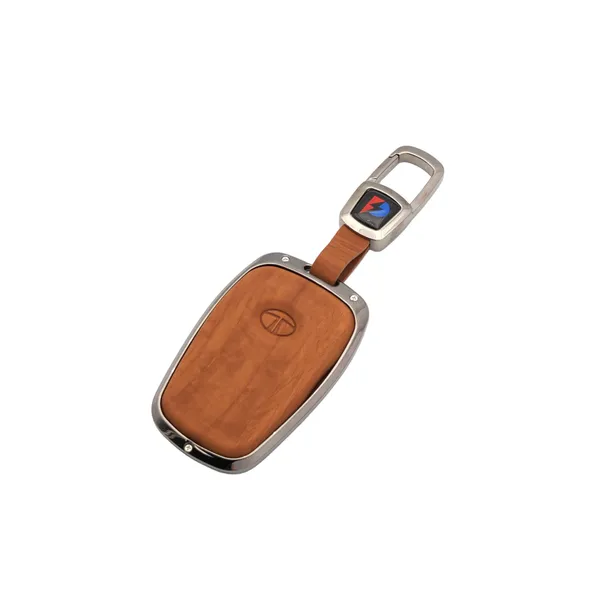 PVMAX_Wooden_Leather_Finish_Metal_Car_Key_Cover_Compatible_with_Tata_Nexon_|_Harrier_|_Safari_|_Altroz_|_Tigor_|_EV_|_Punch_|_Tiago_EV_Electric_4_Button_Smart_Key