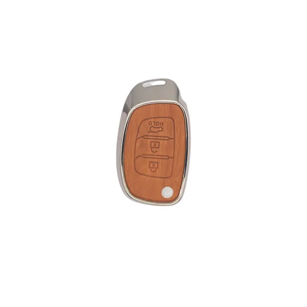 PVMAXWooden_Leather_Finish_Metal_Car_Key_Cover_for_Hyundai_Hyundai_Creta,_Venue,_Tucson,_Alcazar,_I20,_Grand_i10_Nios,_Aura,_Xcent,_Exter_3_Button_Flip_Key