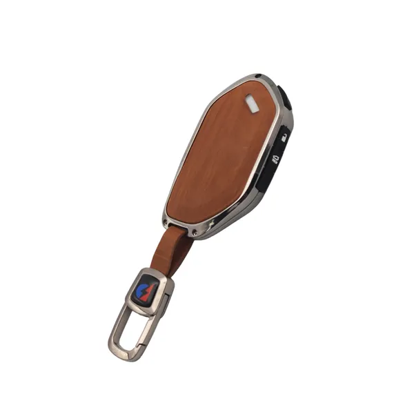 PVMAX_Wooden_Leather_Finish_Metal_Car_Key_Cover_Compatible_with_Kia_Seltos_2026,_Syros,_EV6,_EV9_Smart_Key