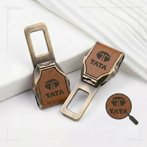 Brown_Leather_Premium_Seat_Belt_Buckle_For_Car_(Pack_Of_2)