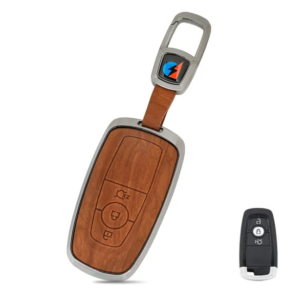 Brown_Zinc_Alloy_Premium_Leather_Finish_Key_Cover_With_Key_Chain_For_Car