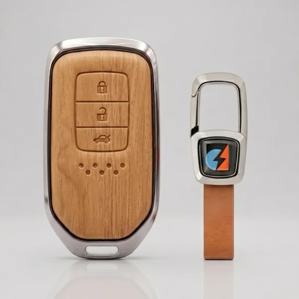 Brown_Zinc_Alloy_Premium_Leather_Finish_Key_Cover_With_Key_Chain_For_Car