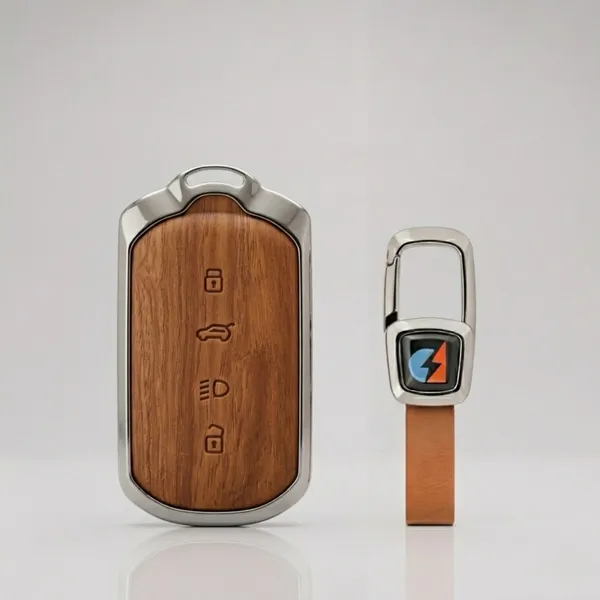 Brown_Zinc_Alloy_Premium_Leather_Finish_Key_Cover_With_Key_Chain_For_Car
