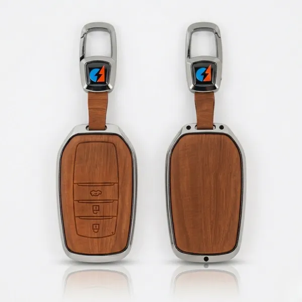 Brown_Zinc_Alloy_Premium_Leather_Finish_Key_Cover_With_Key_Chain_For_Car