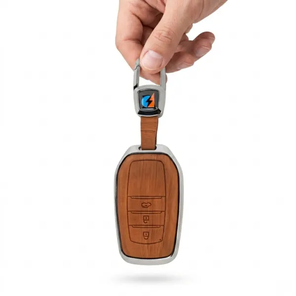 Brown_Zinc_Alloy_Premium_Leather_Finish_Key_Cover_With_Key_Chain_For_Car