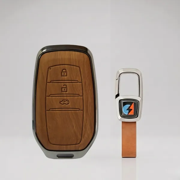 Brown_Zinc_Alloy_Premium_Leather_Finish_Key_Cover_With_Key_Chain_For_Car