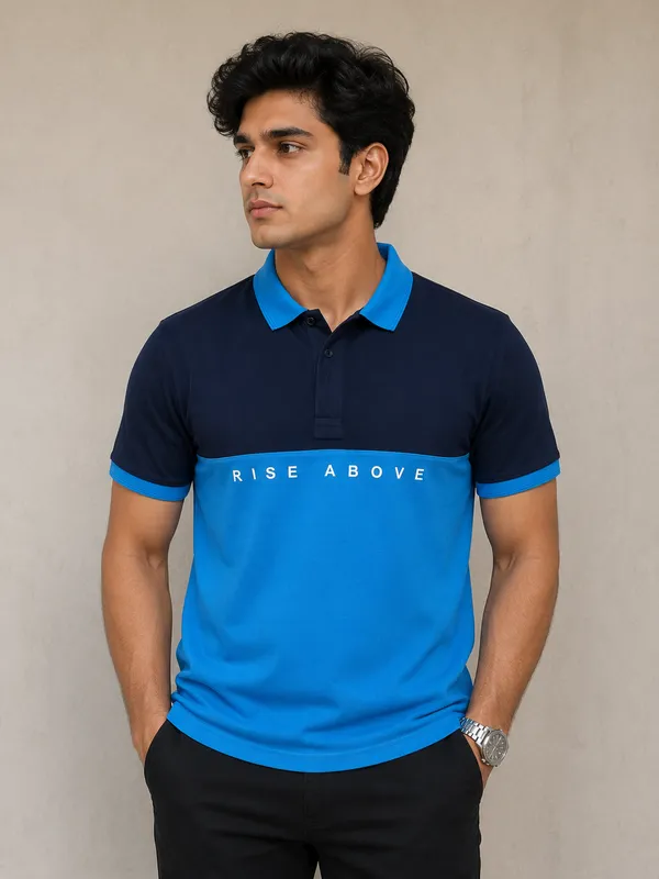 Navy_&_Indian_Blue_Polo_T-Shirt_For_Men_-_Classic_Casual_Wear