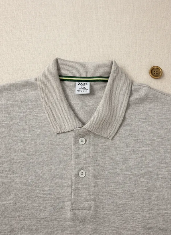 Melange_Grey_Polo_T-Shirt_For_Men_-_Classic_Casual_Wear