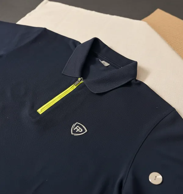 Navy_Blue_Polo_T-Shirt_With_Neon_Zip_And_Rib_Pipin_For_Men_-_Classic_Casual_Wear