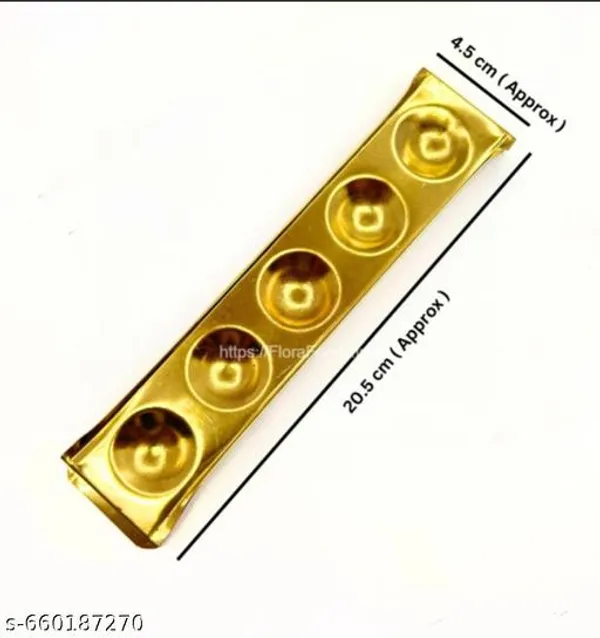 Ghee_Diya_Holder_With_Five_Diya_Spots_5_Wicks_Brass_Ghee_Diya_Plate