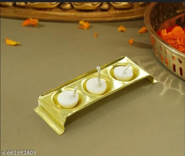 Pure_Brass_Ghee_Diya_Plate_And_Ghee_Diya_Holder_3_wicks_Ghee_Plate