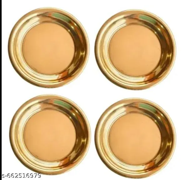 2_size_Small_Plates_3_Inches_Pure_Brass_Small_Plates_Medium_Size