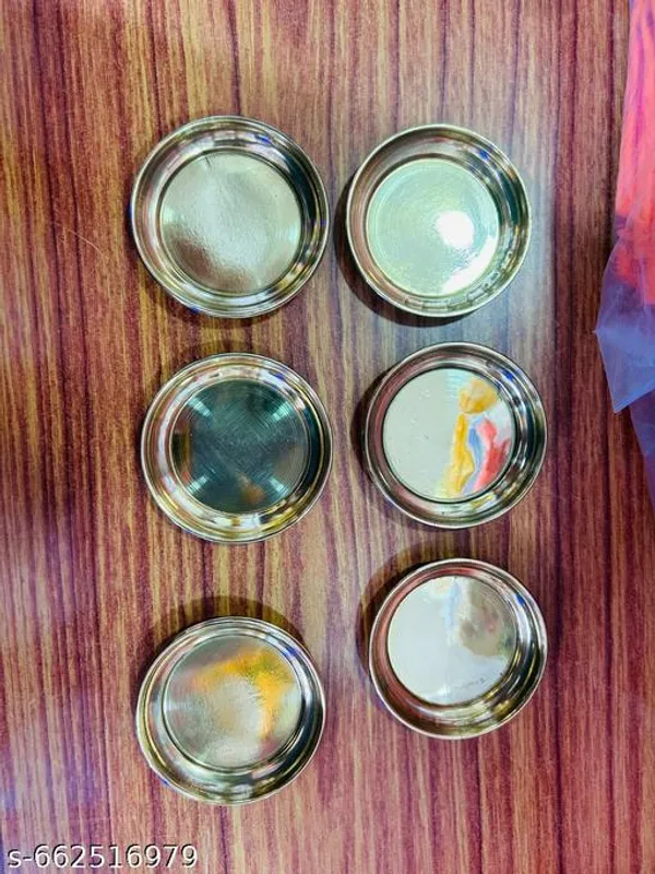 2_size_Small_Plates_3_Inches_Pure_Brass_Small_Plates_Medium_Size