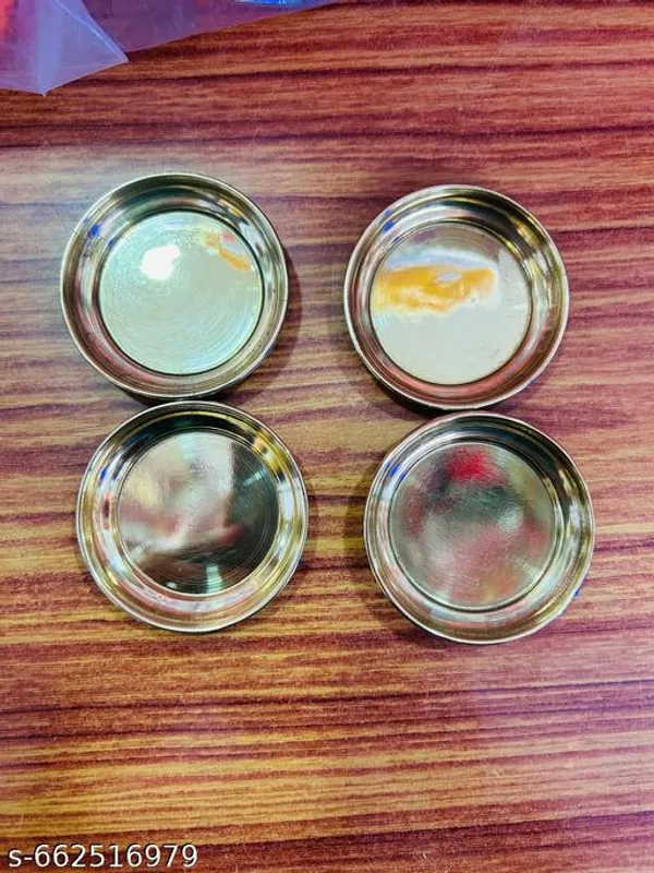 2_size_Small_Plates_3_Inches_Pure_Brass_Small_Plates_Medium_Size