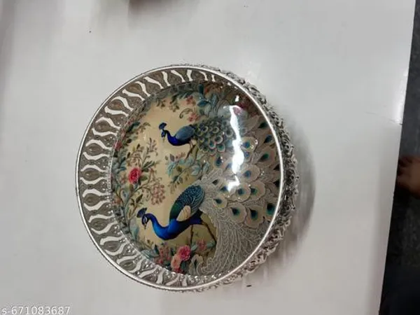 German_Silver_Antique_Finish_Tray_With_Floral_Peacock_Design