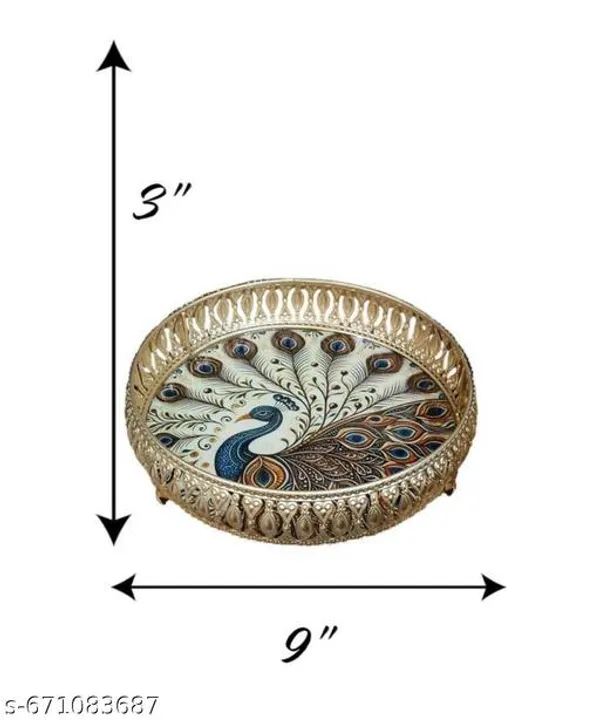 German_Silver_Antique_Finish_Tray_With_Floral_Peacock_Design