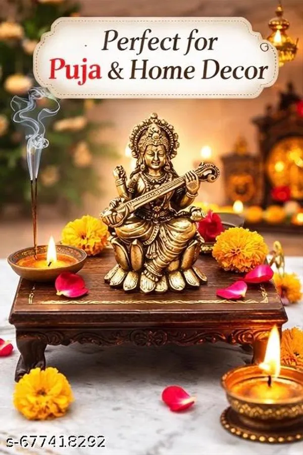 Brass_Saraswati_Idol_For_Puja_And_Home