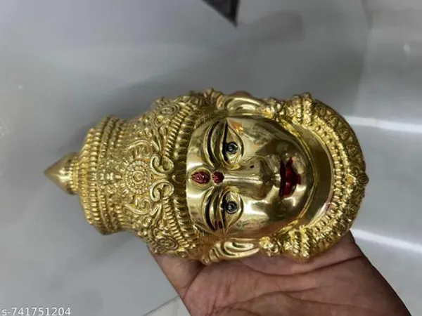 Pure_Brass_Ammavari_Goddess_Lakshmi_Face_Or_Mukhota_Used_For_Pooja_Rituals