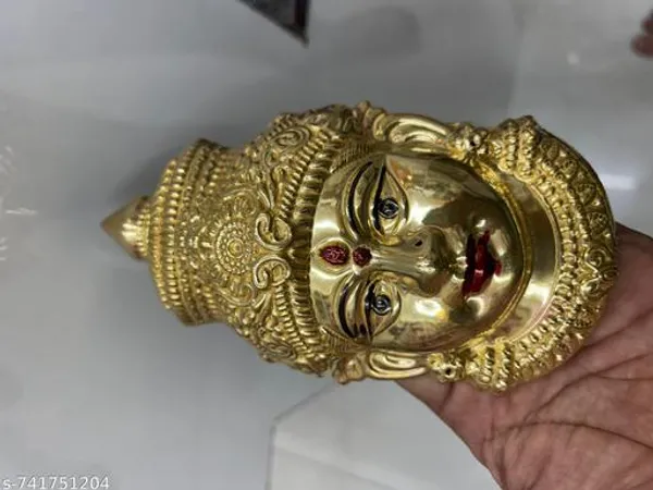 Pure_Brass_Ammavari_Goddess_Lakshmi_Face_Or_Mukhota_Used_For_Pooja_Rituals