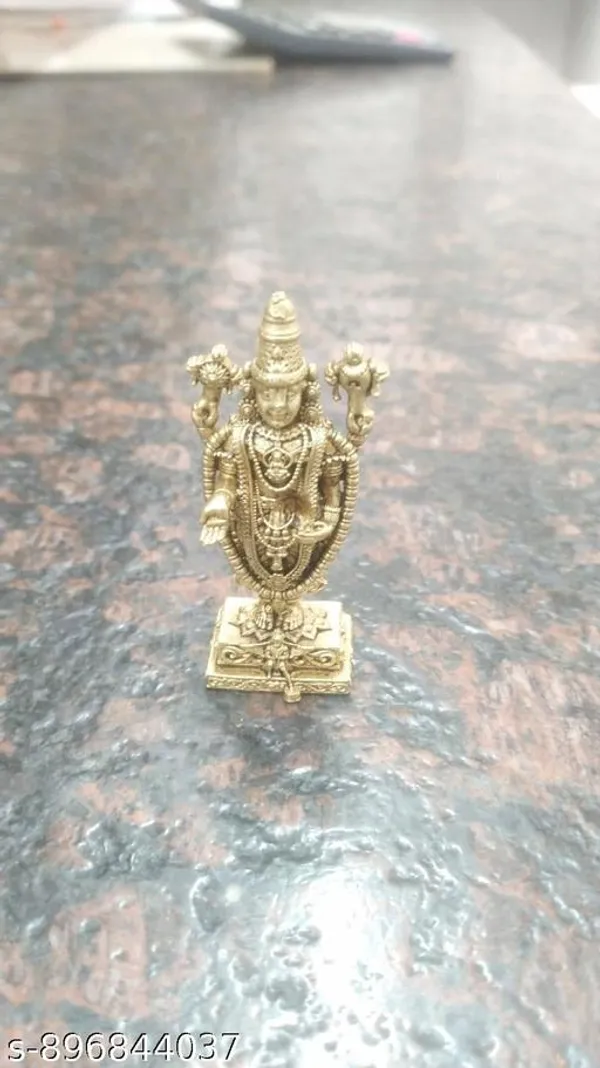 2_Inch_Brass_Lord_Venkateswara_Idol_Tirupati_Balaji_Statue_Pooja_Room_Decorative_Murti_20g