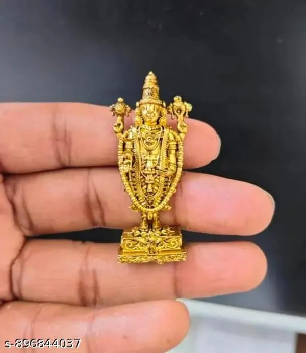 2_Inch_Brass_Lord_Venkateswara_Idol_Tirupati_Balaji_Statue_Pooja_Room_Decorative_Murti_20g