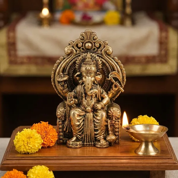 Lalbaugcha_Raja_Ganesha_Antique_Finish_Suitable_For_Home_Or_Office_Decor